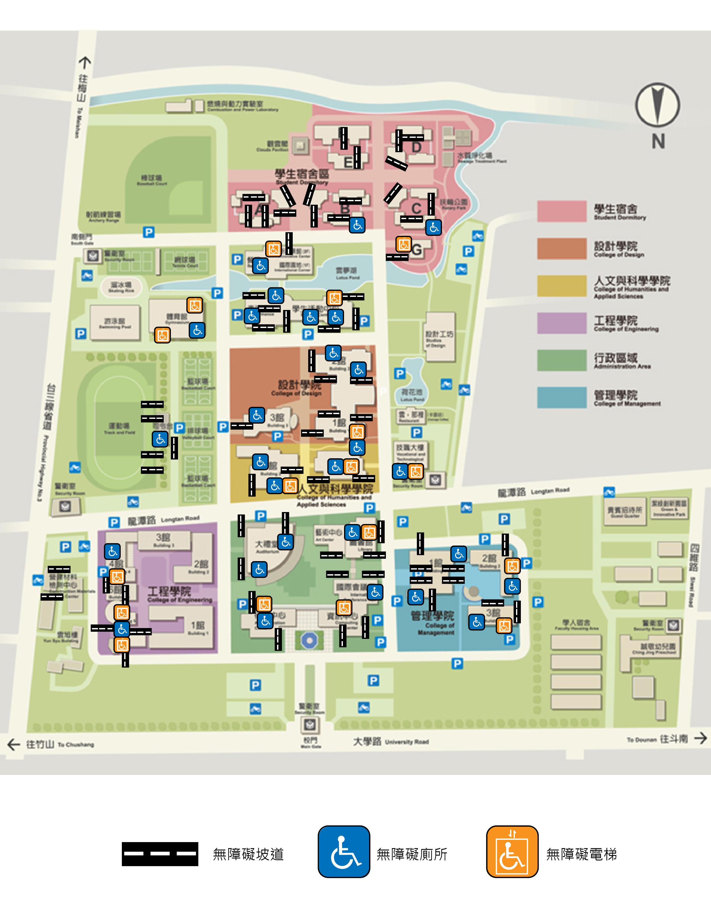 雲科大無障礙設施配置圖