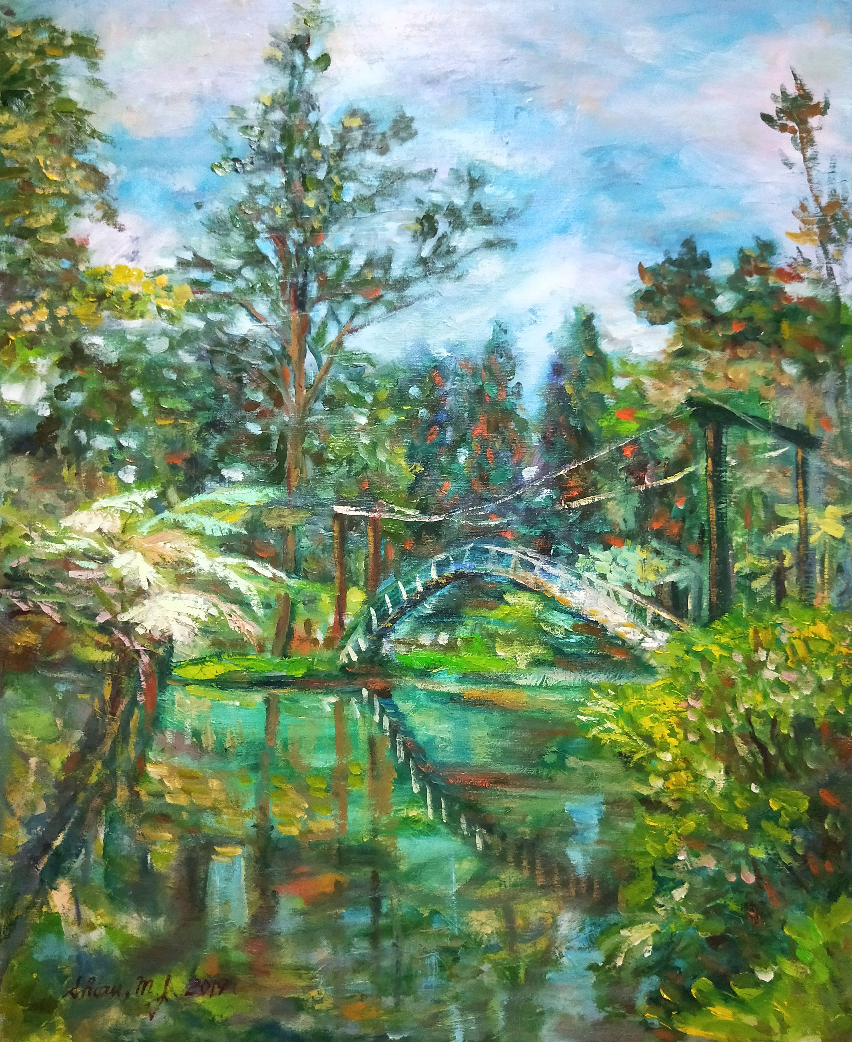 溪頭大學池,25F(80X65cm)