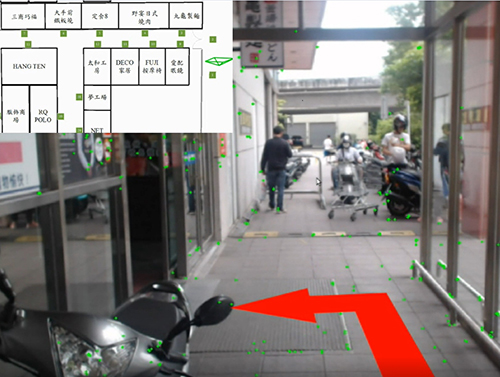 擴增實境商店導引功能的真實應用場景畫面-照片