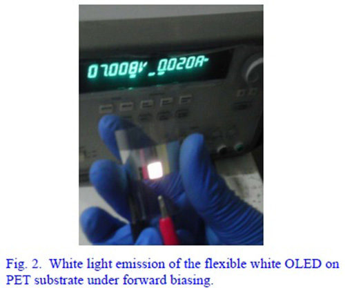 可撓性有機發光二極體之亮度增強技術作品照片